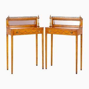 Tables Console Sheraton en Bois de Satin Peint, 1920s, Set de 2