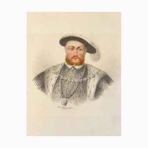 William Warman, Portrait of Henry VIII, Mid-19th Century, Watercolour Painting