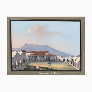 Italian School Artist, Quartiere dei Soldati, Pompeii, Early 19th Century, Gouache on Paper