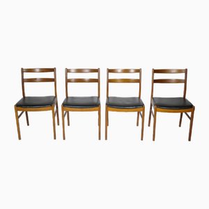 Schwedische Teak Stühle, 1960er, 4er Set