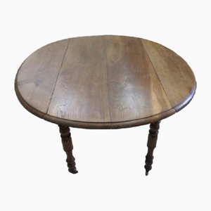 Round Kitchen Table with Oak Shutters, 1900s