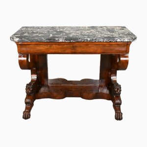 Antique French Louis Philippe Console Table in Mahogany