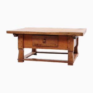 Table Basse en Noyer avec Tiroir, Autriche, 1900