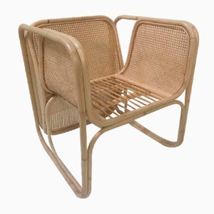 Vintage Chair in Rattan and Rush
