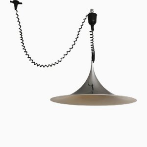 Suspension Lamp in Chromed Metal by Claus Bonderup & Torsten Thorup for Fog & Mørup, Denmark, 1960s