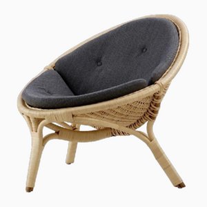 Danish Rattan Rana Lounge Chair by Nanna Ditzel, Denmark, 1950s