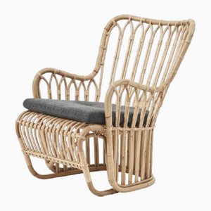 Rattan Lounge Chair by Tove & Edvard Kindt-Larsen, 1940s