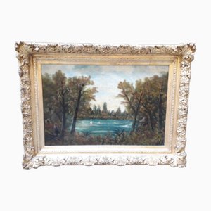 Französischer Schulkünstler, Seeszene, Ende 1800, Öl auf Leinwand, Gerahmt