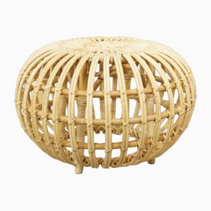 Large Rattan Ottoman by Franco Albini, Italy, 1950s