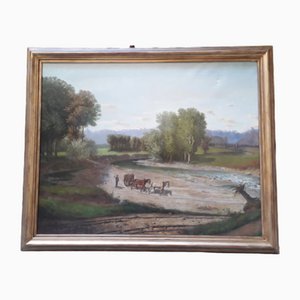 Massa, paisaje de campo, década de 1880, óleo sobre lienzo