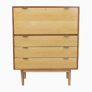 Robin Day Interplan Unit W Ash & Mahogany Bureau / Chest of Drawers by Hille, 1950s