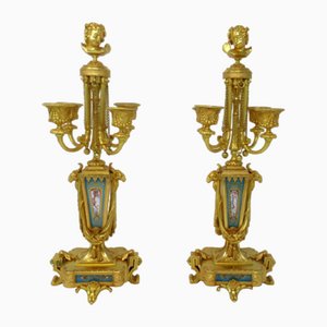 Antique French Ormolu in Gilt Bronze by Louis-Constant Sévin, Set of 2
