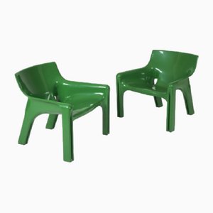 Vicario Lounge Chairs by Vico Magistretti for Artemide, 1972, Set of 2