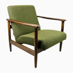 GFM-142 Chair in Green Olive Boucle attributed to Edmund Homa, 1970s
