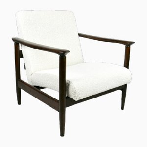 White Boucle GFM-142 Chair attributed to Edmund Homa, 1970s
