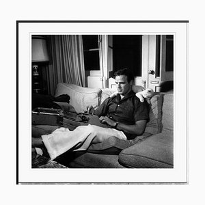 Brando at Home, 1956 / 2022, Black and White Archival Pigment Print