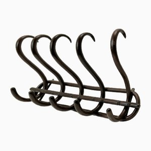 Beech Wall Coat Rack in Style of Thonet, 1940s