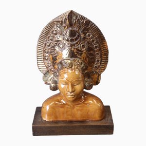 Buste de Danseuse Balinaise en Céramique, 1930