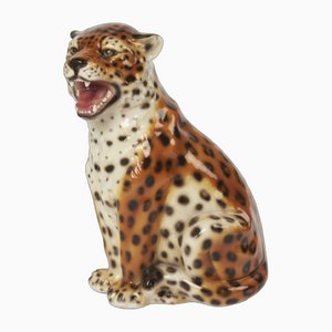 Mid-Century Italian Ceramic Leopard / Panther, 1960s