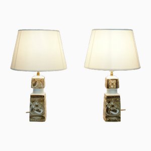 Mid-Century Scandinavian Table Lamps by Nils Thorsson for Fog & Mørup, Set of 2