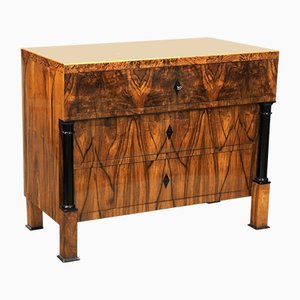 Commode à Tiroirs Biedermeier en Noyer