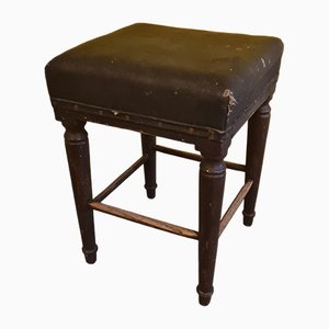 French Wooden Stool, 1890s