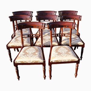 Mahogany Trafalgar Chairs Pop Out Seats, 1960s, Set of 8