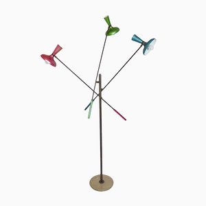 Italian Multi-Colored Modernist Floor Lamp from Arredoluce, 1950s