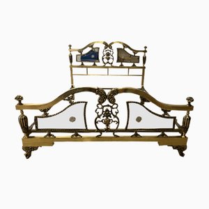 Royal, Antikes Bett aus Messing von the Castle Property Um 1900, 1890er