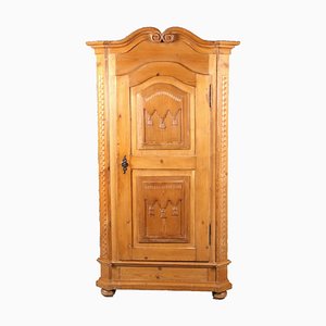 Baroque 1-Door Cabinet in Softwood, 1800s