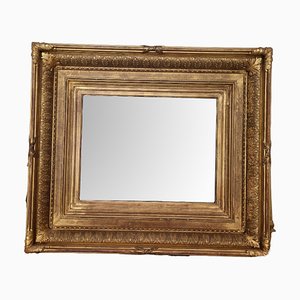 Antique Mirror with Carved Gilt Wood Frame by Lucio Fossi