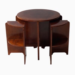 Art Deco Coffee Table with Nesting Tables, 1920s, Set of 5
