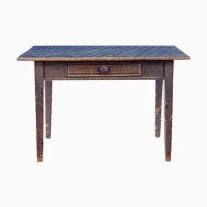 19th Century Traditional Hand-Painted Pine Side Table