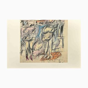 Willem De Kooning, Zwei Frauen, Offset Lithografie, 1980er