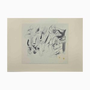 Willem De Kooning, Figures with Bicycle, Offset Lithograph, 1980s