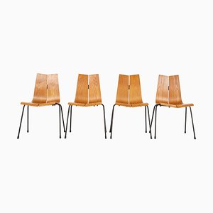 GA Chairs attributed to Hans Bellmann for Horgen Glarus, 1950s, Set of 4