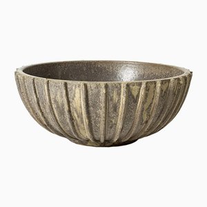 Modernist Stoneware Bowl by Arne Bang, 1940s