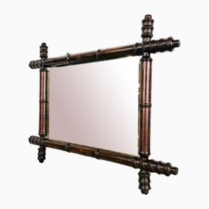 Miroir avec Cadre en Faux Bambou, 1890s