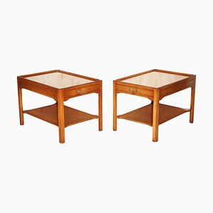 Long Two-Tiered Side Tables, Set of 2