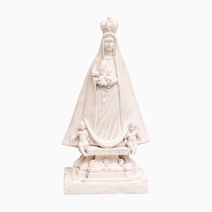 Plaster Virgin Traditional Figure, 1950s
