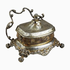 English Silver-Gilt and Agate Inkstand, 1830