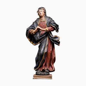 Statua intagliata in legno policromo raffigurante Maria Maddalena, Germania