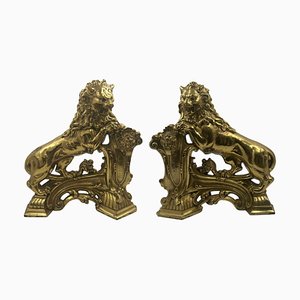 Schornsteine aus Vergoldeter Bronze, Florenz, 1890er, 2er Set