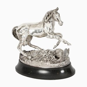 Statuetta di cavallo Elisabetta II in argento sterling, 1977