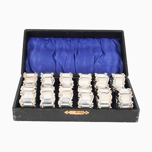 Sterling Silver Napkin Rings, 1942, Set of 12