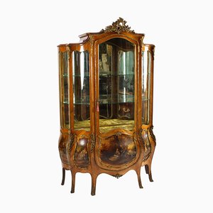 Large Vernis Martin Bombe Display Cabinet, 1800s