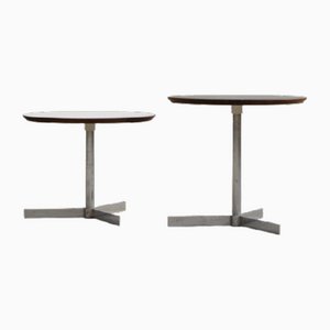 Round Coffee Tables by Georges Frydman, Set of 2