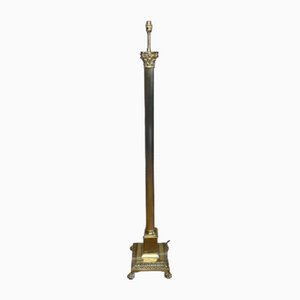 Corinthian Column Standard Floor Lamp in Brass
