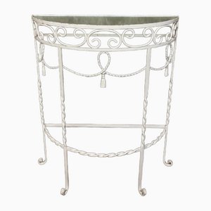 Vintage Console Table in Wrought Iron, 1970s