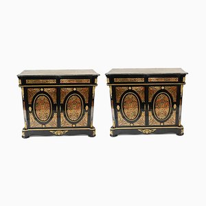 French Boulle Inlay Cabinets, Set of 2